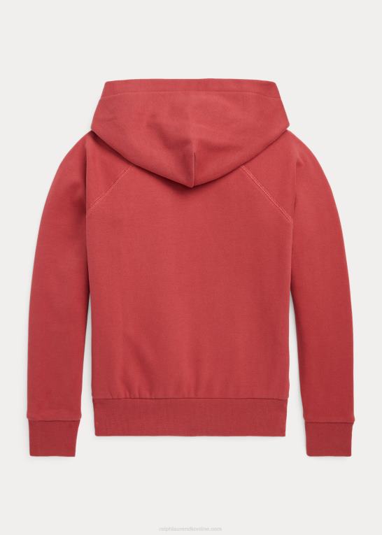 chili peber børn Ralph Lauren stor pony fleece hættetrøje Z426B7495