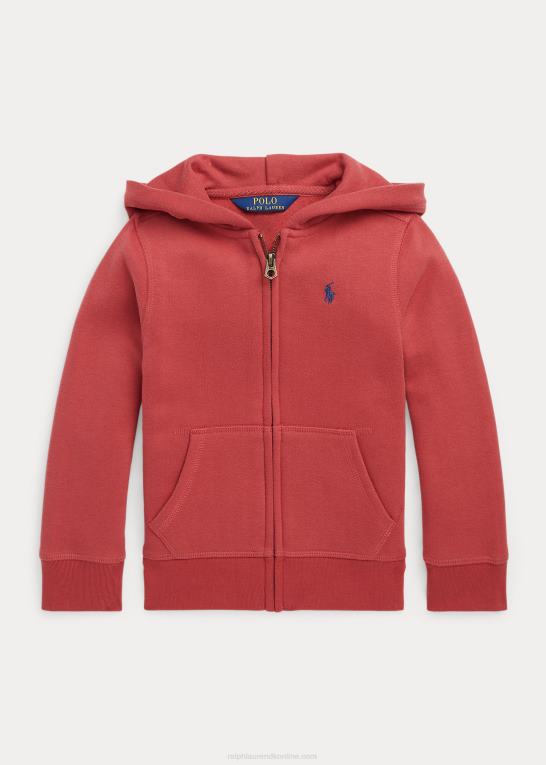 chili peber/jægerflåde børn Ralph Lauren fransk frotté hættetrøje med fuld lynlås Z426B6926