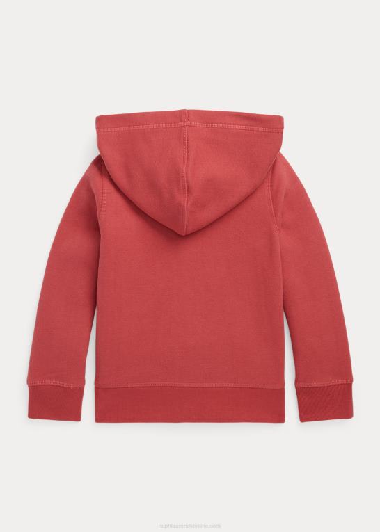 chili peber/jægerflåde børn Ralph Lauren fransk frotté hættetrøje med fuld lynlås Z426B6926