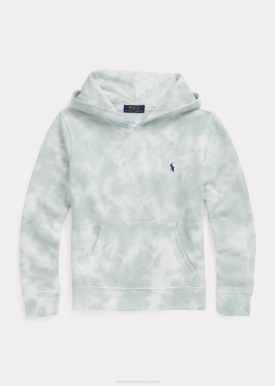 falmet mynte børn Ralph Lauren vasket fleece hættetrøje Z426B6085