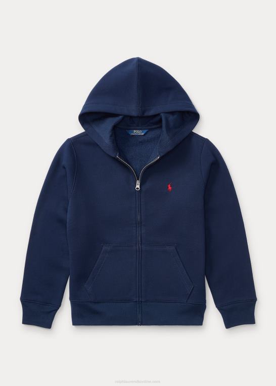 flåde børn Ralph Lauren bomuldsblanding-fleece hættetrøje Z426B6055