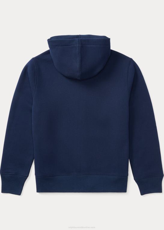 flåde børn Ralph Lauren bomuldsblanding-fleece hættetrøje Z426B6055