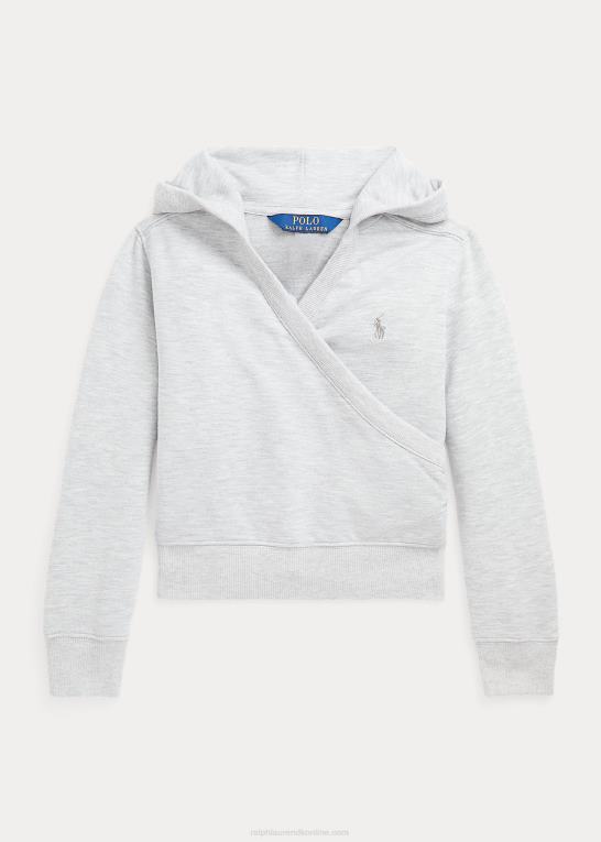 forårslyng børn Ralph Lauren hættetrøje med fleece-omslagseffekt Z426B7441