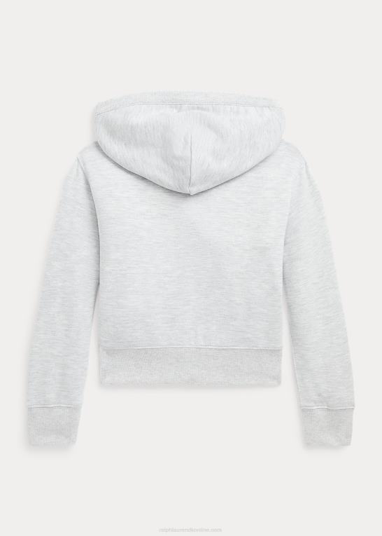 forårslyng børn Ralph Lauren hættetrøje med fleece-omslagseffekt Z426B7441