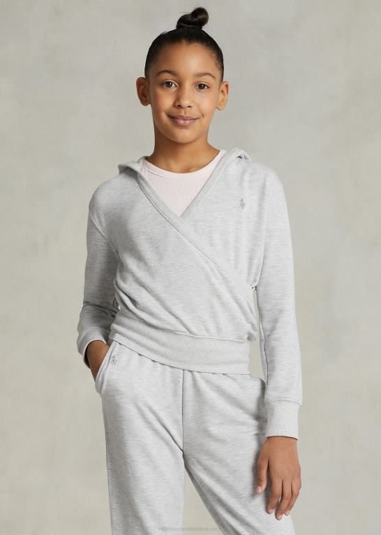 forårslyng børn Ralph Lauren hættetrøje med fleece-omslagseffekt Z426B7503