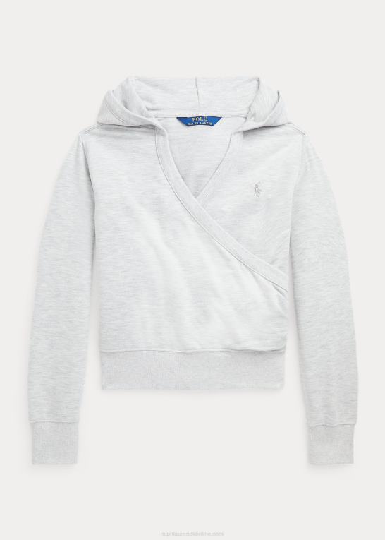 forårslyng børn Ralph Lauren hættetrøje med fleece-omslagseffekt Z426B7503