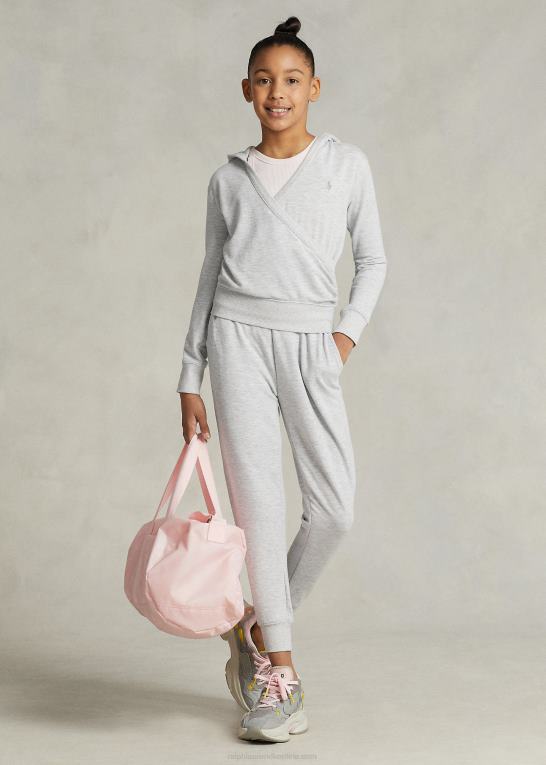 forårslyng børn Ralph Lauren hættetrøje med fleece-omslagseffekt Z426B7503