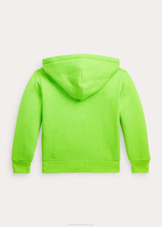 galakse grøn børn Ralph Lauren fleece hættetrøje med fuld lynlås Z426B6525