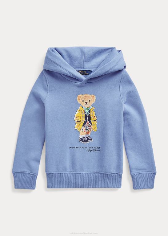 havneø blå børn Ralph Lauren polo bear fleece hættetrøje Z426B7348
