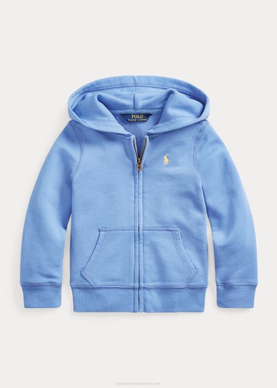 havneø blå børn Ralph Lauren spa terry hættetrøje med fuld lynlås Z426B9996