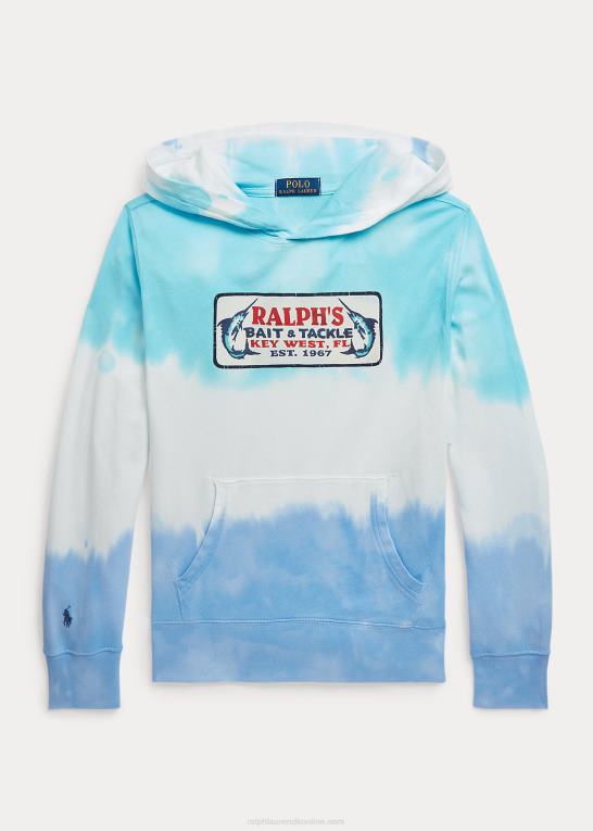 island aqua tie dye børn Ralph Lauren tie-dye spa frotté grafisk hættetrøje Z426B6122