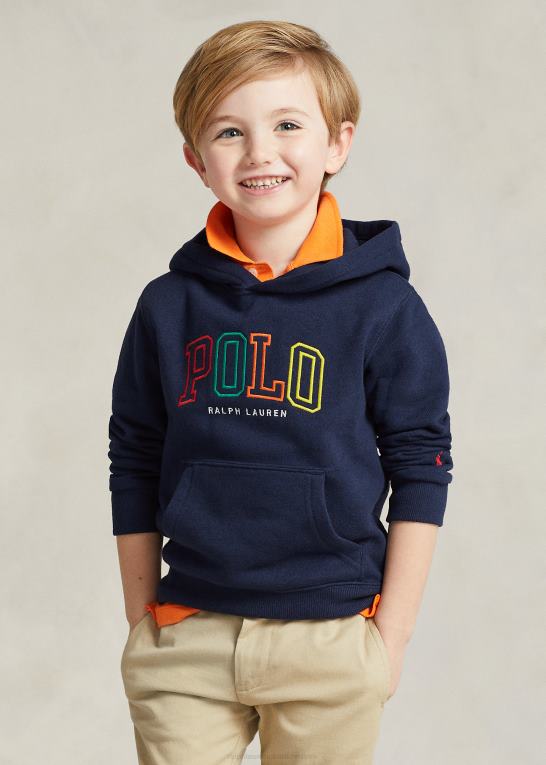 krydstogtflåde børn Ralph Lauren logo fleece hættetrøje Z426B6435