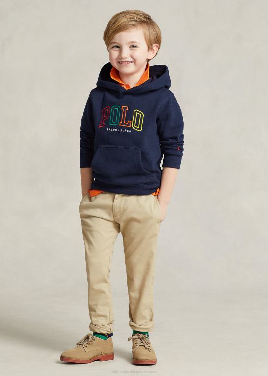 krydstogtflåde børn Ralph Lauren logo fleece hættetrøje Z426B6435
