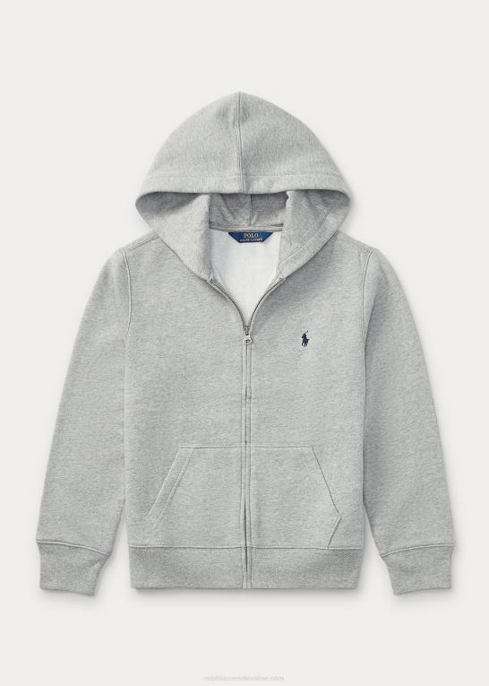mørk sportslyng børn Ralph Lauren bomuldsblanding-fleece hættetrøje Z426B6056