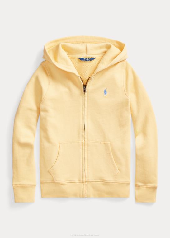 majs gul børn Ralph Lauren spa terry hættetrøje med fuld lynlås Z426B7544