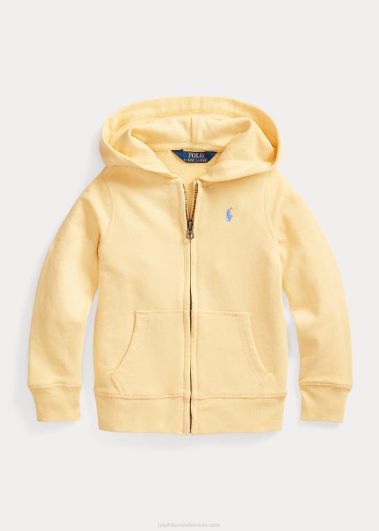 majs gul børn Ralph Lauren spa terry hættetrøje med fuld lynlås Z426B9995