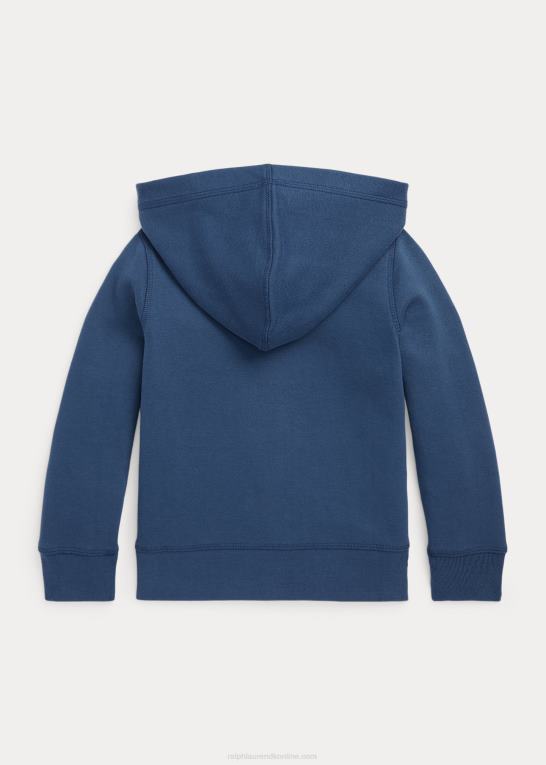 nat navy/chilipeber børn Ralph Lauren fransk frotté hættetrøje med fuld lynlås Z426B6927