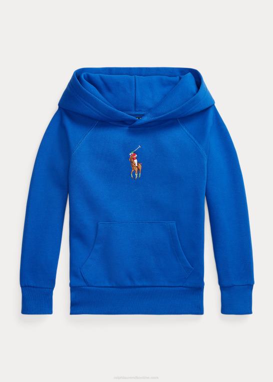 ny iris børn Ralph Lauren stor pony fleece hættetrøje Z426B7351