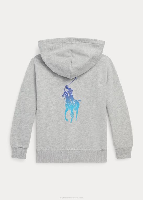 og over lyng børn Ralph Lauren polo pony fleece hættetrøje med fuld lynlås Z426B6514