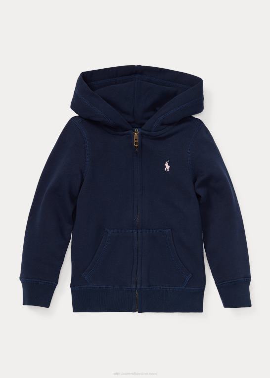 raffineret flåde børn Ralph Lauren fransk frotté hættetrøje med fuld lynlås Z426B6924