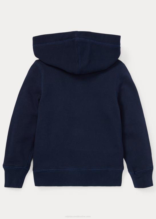raffineret flåde børn Ralph Lauren fransk frotté hættetrøje med fuld lynlås Z426B6924