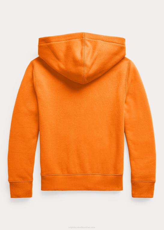 resort orange børn Ralph Lauren fleece hættetrøje Z426B6203