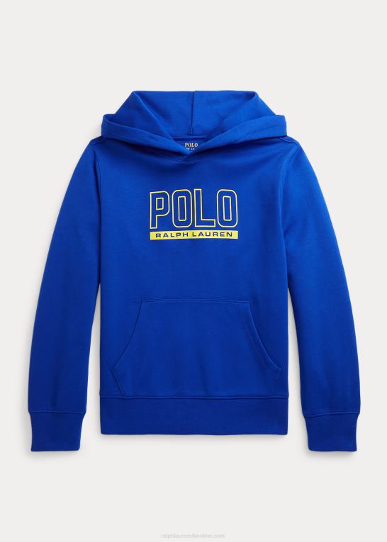 safir stjerne børn Ralph Lauren dobbeltstrikket hættetrøje med logo Z426B9826