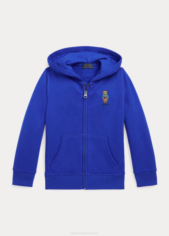 safir stjerne børn Ralph Lauren polo bear fleece hættetrøje med fuld lynlås Z426B6513