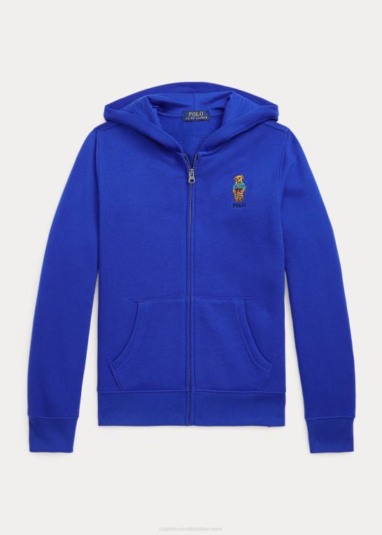 safir stjerne børn Ralph Lauren polo bear fleece hættetrøje med fuld lynlås Z426B6644