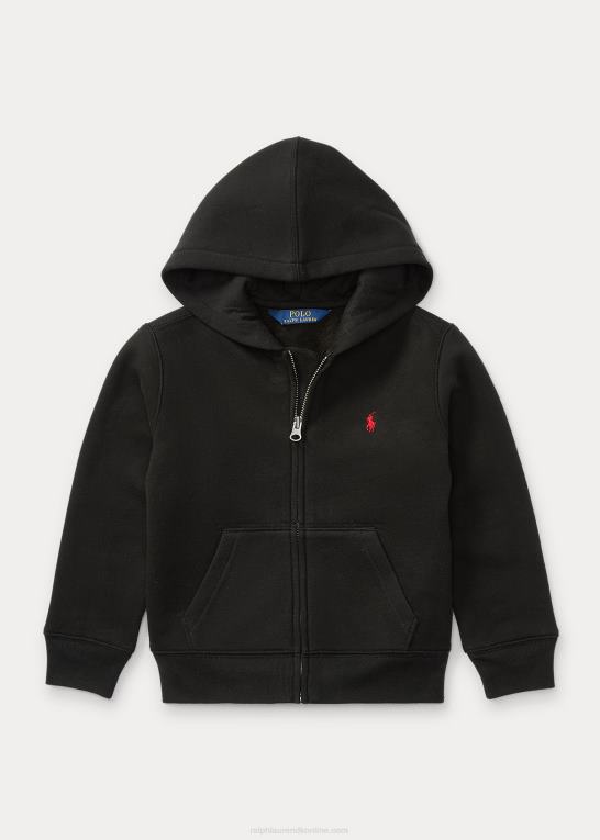 sort børn Ralph Lauren bomuldsblanding-fleece hættetrøje Z426B5925