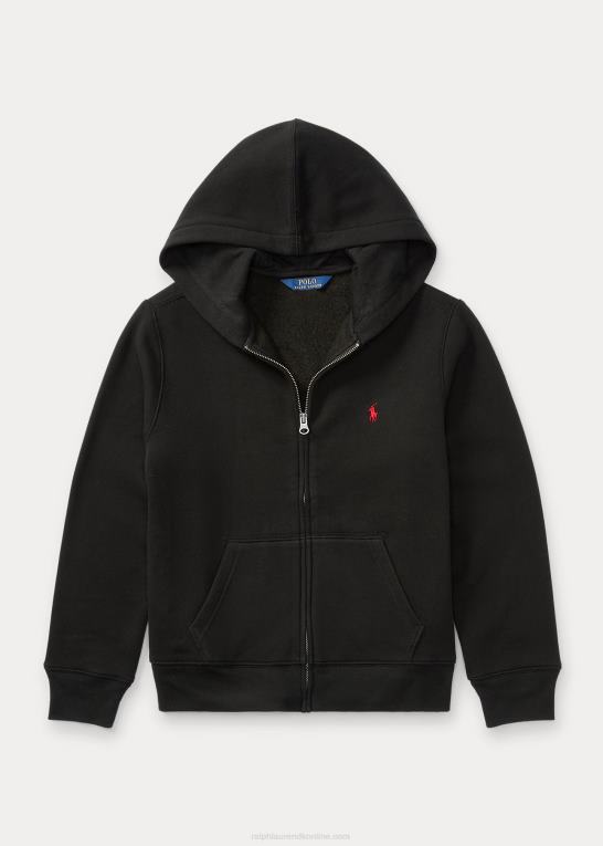 sort børn Ralph Lauren bomuldsblanding-fleece hættetrøje Z426B6057