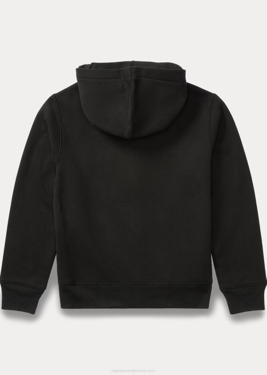 sort børn Ralph Lauren bomuldsblanding-fleece hættetrøje Z426B6057