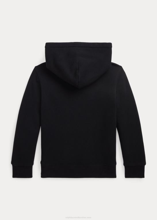 sort børn Ralph Lauren fleece grafisk hættetrøje Z426B9912