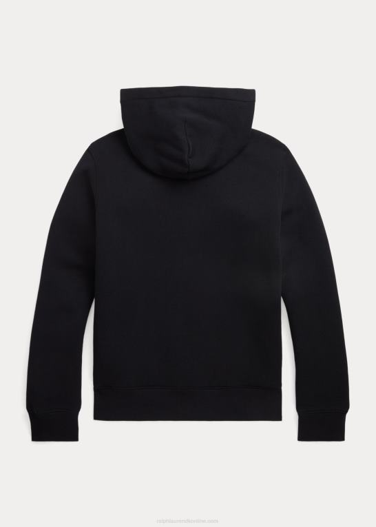 sort børn Ralph Lauren fleece grafisk hættetrøje Z426B9921