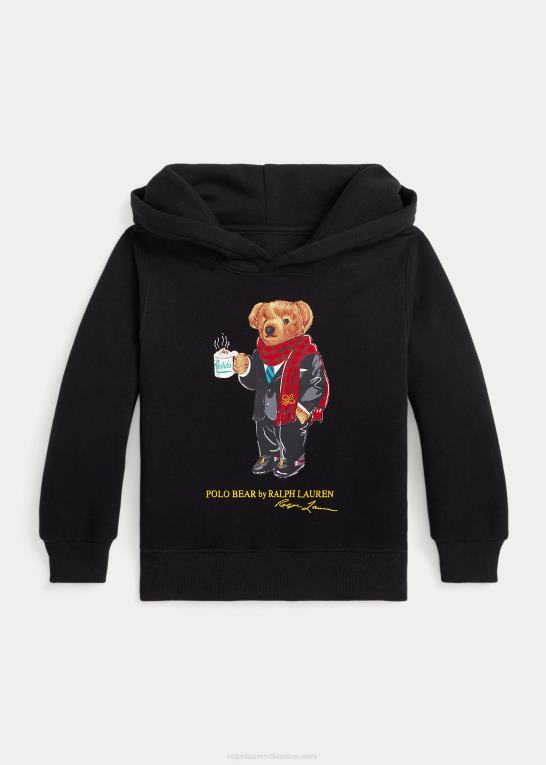 sort børn Ralph Lauren månenytår polobjørn hættetrøje Z426B6439