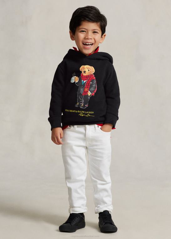 sort børn Ralph Lauren månenytår polobjørn hættetrøje Z426B6439