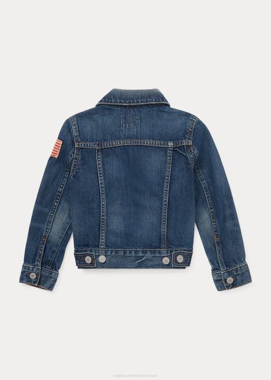 Gordon vask børn Ralph Lauren flag denim trucker jakke Z426B5935