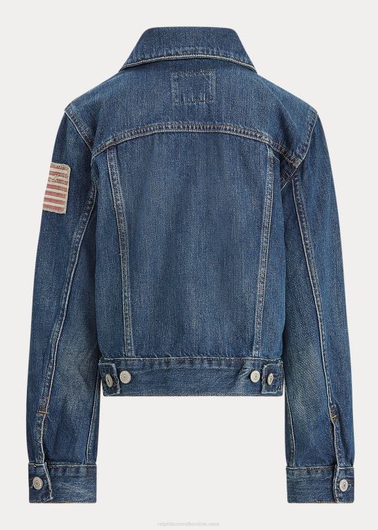 Gordon vask børn Ralph Lauren truckerjakke i denim til drenge Z426B6058