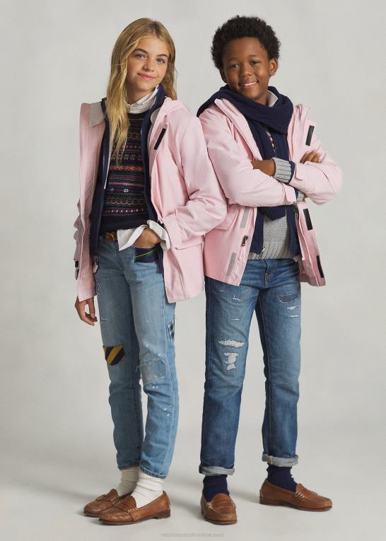 antydning af pink børn Ralph Lauren p-lag 1 brugsvandafvisende jakke Z426B6009