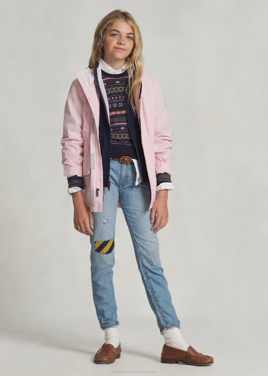 antydning af pink børn Ralph Lauren p-lag 1 brugsvandafvisende jakke Z426B6009
