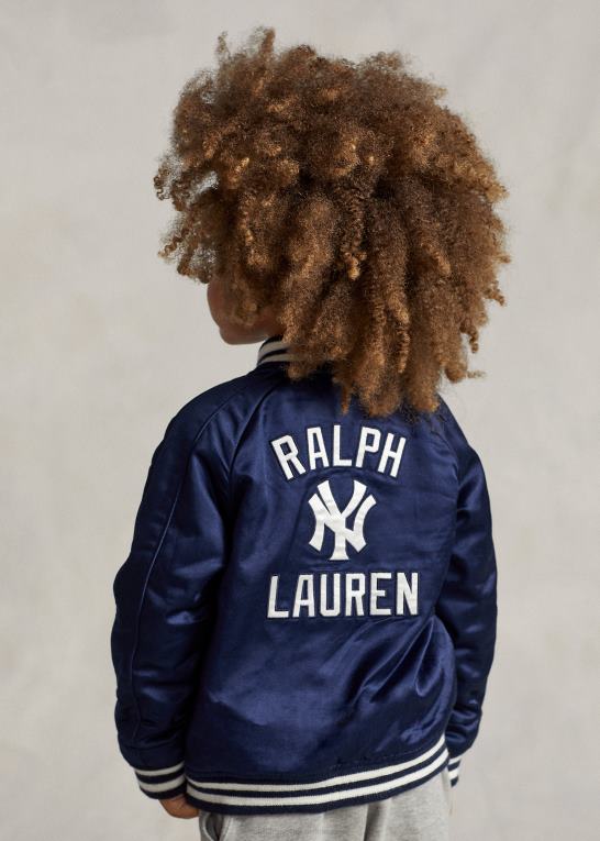 aviator navy/hvid børnpolo ralph lauren yankees jakke Z426B5909