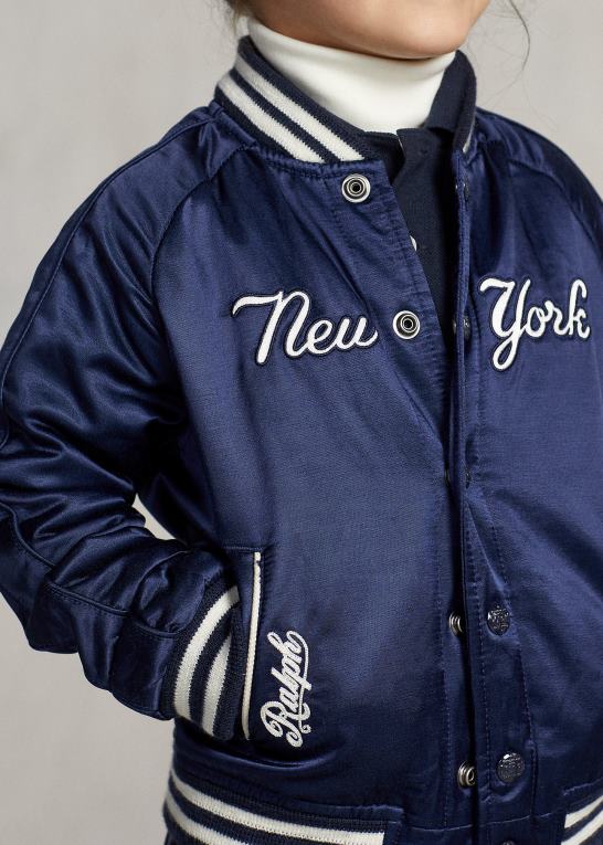 aviator navy/hvid børnpolo ralph lauren yankees jakke Z426B5909