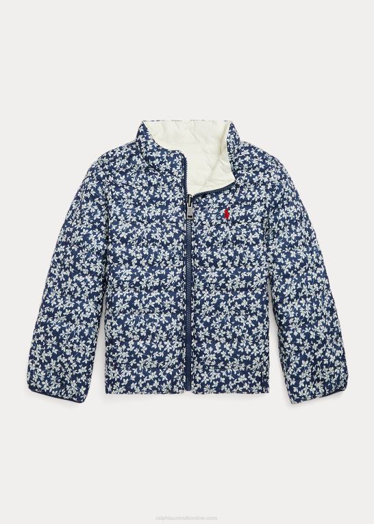 blomster-urtemælk børn Ralph Lauren p-lags 2 vendbar jakke Z426B7464