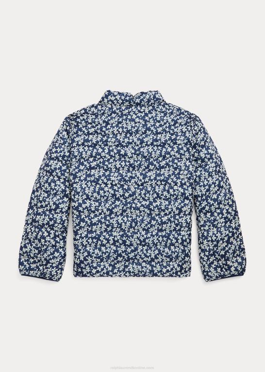 blomster-urtemælk børn Ralph Lauren p-lags 2 vendbar jakke Z426B7464