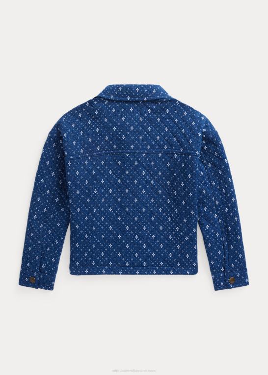 clementine calico børn Ralph Lauren dobbeltstrikket skjortejakke med geometrisk tryk Z426B6878