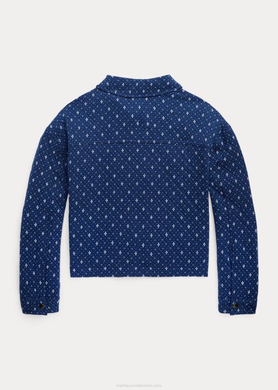 clementine calico børn Ralph Lauren dobbeltstrikket skjortejakke med geometrisk tryk Z426B6967