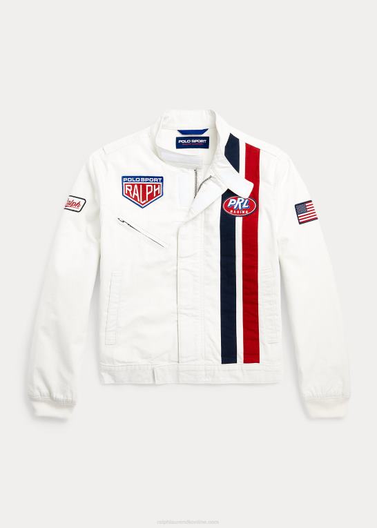 dækvask hvid børn Ralph Lauren polo sport racing jakke Z426B9814