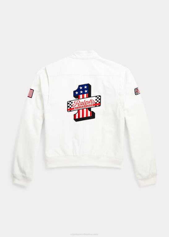 dækvask hvid børn Ralph Lauren polo sport racing jakke Z426B9814