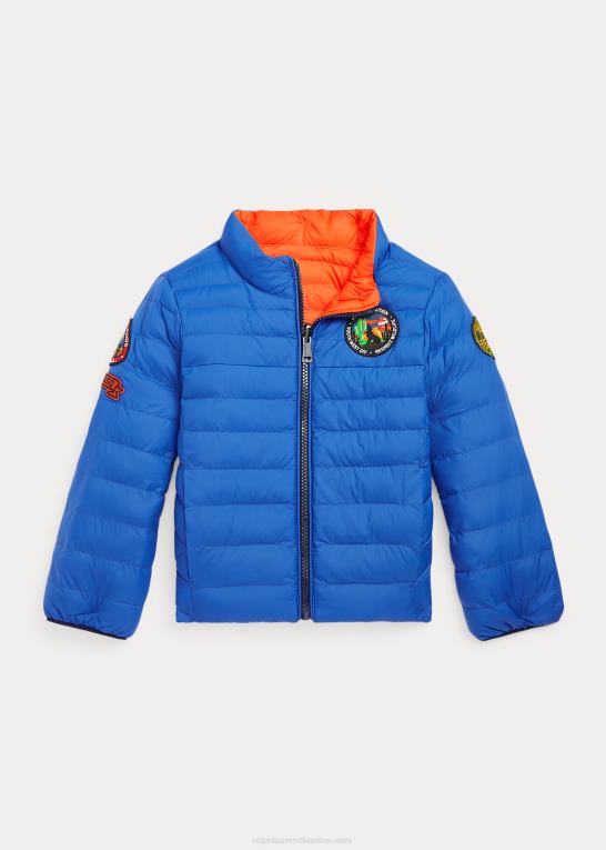 dakota blå multi børn Ralph Lauren p-lags 2 vendbar jakke Z426B7446