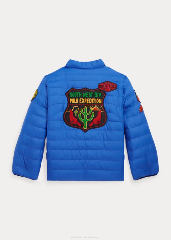 dakota blå multi børn Ralph Lauren p-lags 2 vendbar jakke Z426B7446